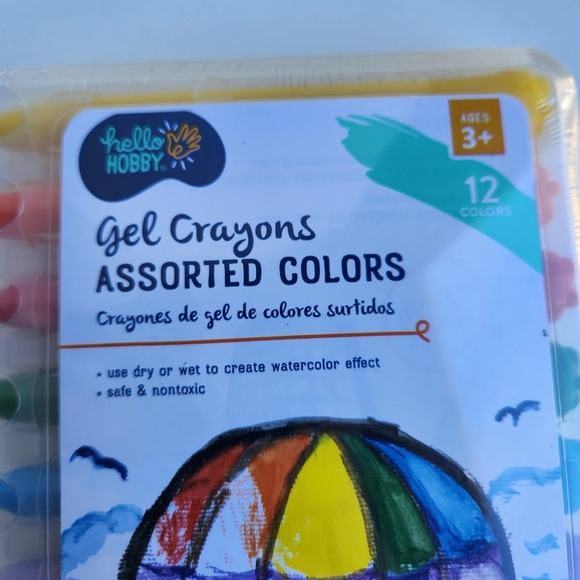 Hello Hobby 12 FRUIT SCENTED GEL CRAYONS | ASSORTED COLORS | Safe & Non-Toxic - Picture 5 of 9